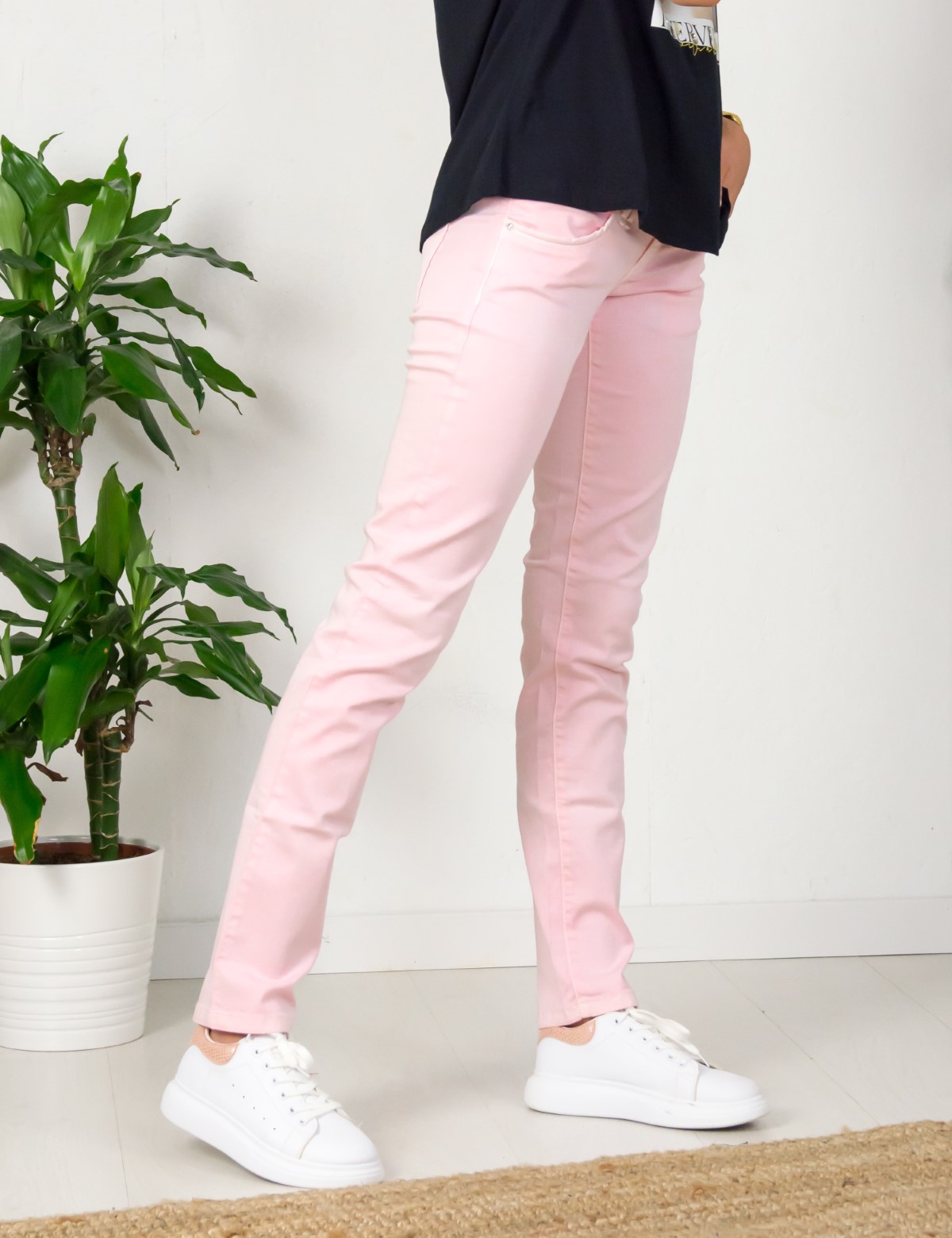 Edward ροζ υφασμάτινο παντελόνι Ellis B φωτογραφία